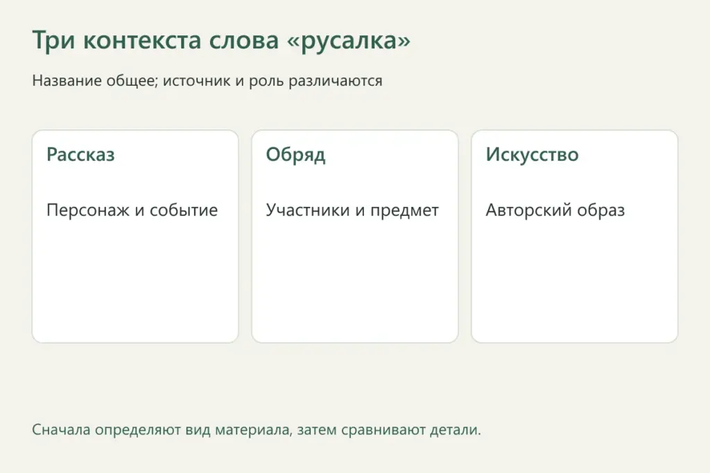 Три контекста образа русалки: рассказ, обряд и искусство